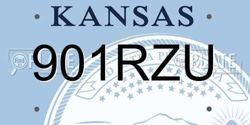 901RZU Kansas License Plate