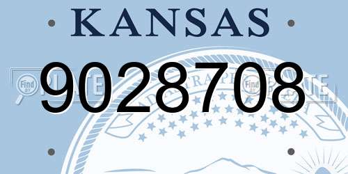 9028708 Kansas License Plate