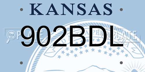 902BDL Kansas License Plate