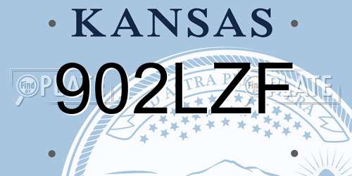 902LZF Kansas License Plate