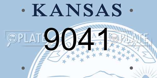 9041 Kansas License Plate