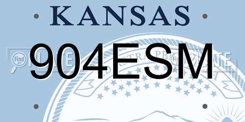 904ESM Kansas License Plate