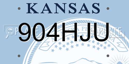 904HJU Kansas License Plate