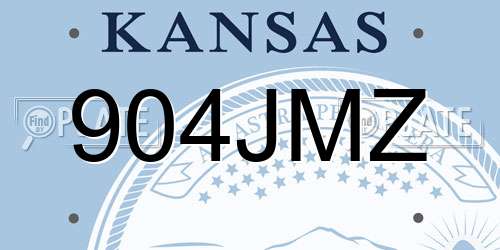 904JMZ Kansas License Plate
