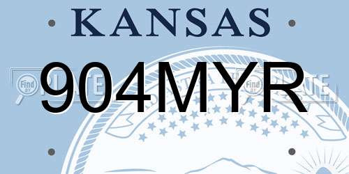 904MYR Kansas License Plate