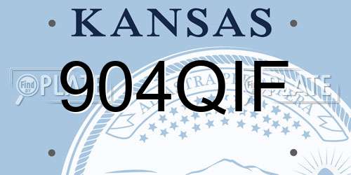 904QIF Kansas License Plate