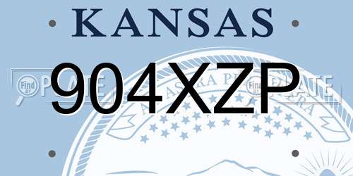 904XZP Kansas License Plate