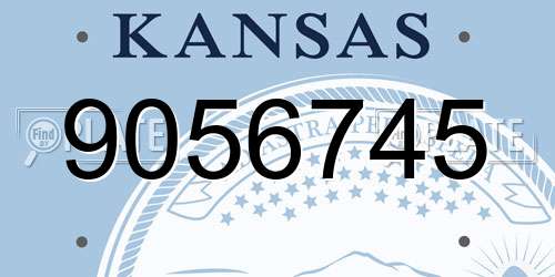 9056745 Kansas License Plate