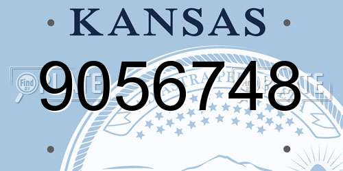 9056748 Kansas License Plate