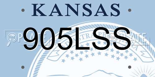 905LSS Kansas License Plate