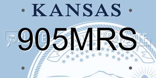 905MRS Kansas License Plate