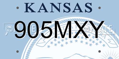 905MXY Kansas License Plate
