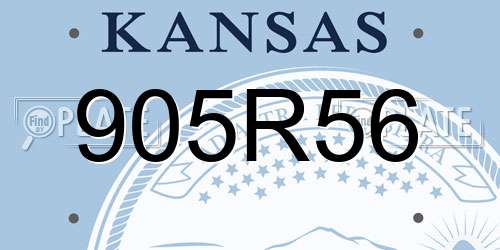 905R56 Kansas License Plate