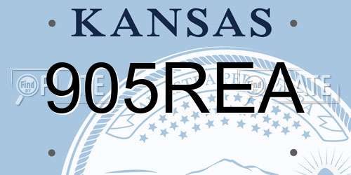 905REA Kansas License Plate
