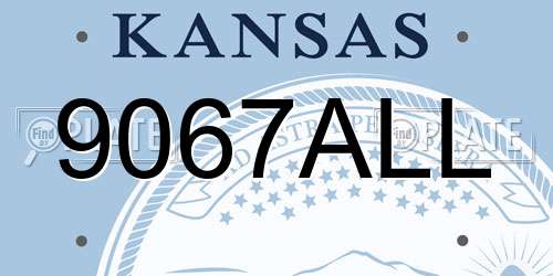 9067ALL Kansas License Plate