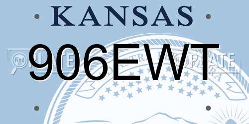 906EWT Kansas License Plate