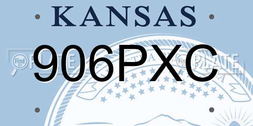 906PXC Kansas License Plate