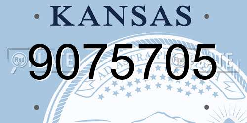 9075705 Kansas License Plate