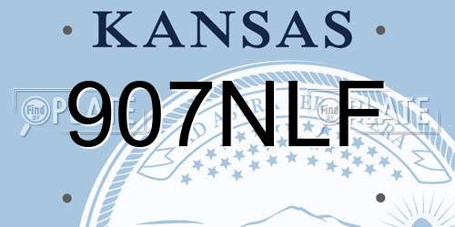907NLF Kansas License Plate