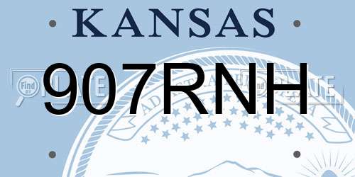 907RNH Kansas License Plate