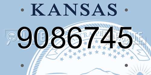 9086745 Kansas License Plate