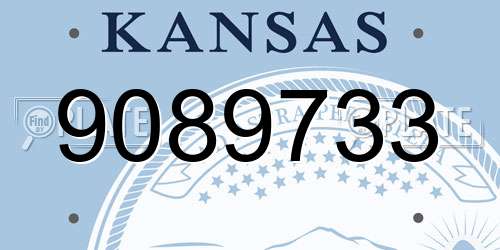 9089733 Kansas License Plate