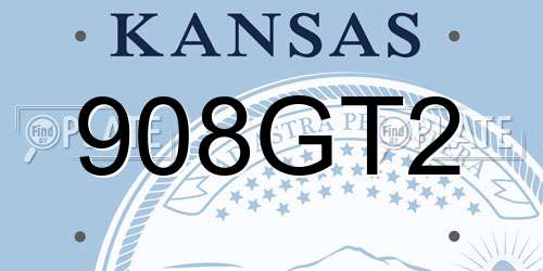 908GT2 Kansas License Plate