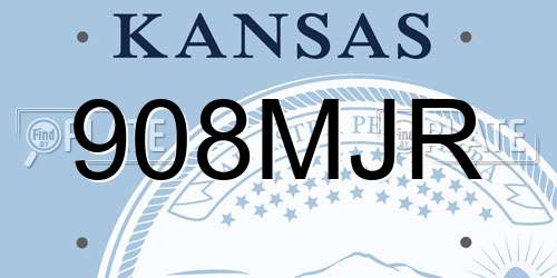 908MJR Kansas License Plate