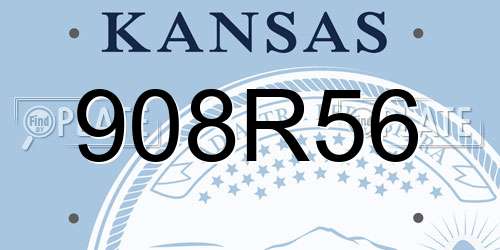 908R56 Kansas License Plate