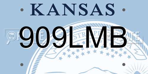909LMB Kansas License Plate