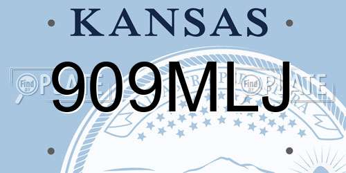 909MLJ Kansas License Plate