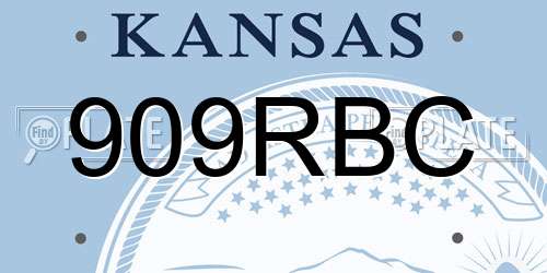909RBC Kansas License Plate