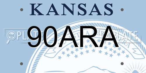 90ARA Kansas License Plate