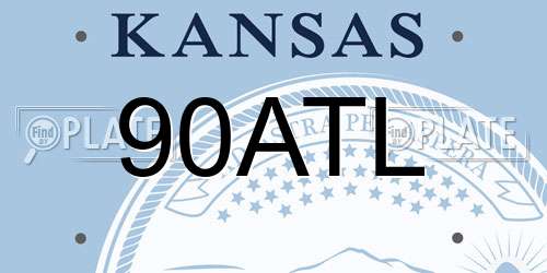 90ATL Kansas License Plate