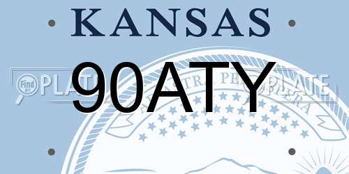 90ATY Kansas License Plate