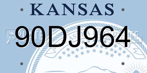 90DJ964 Kansas License Plate