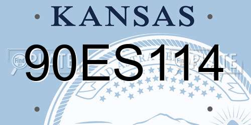 90ES114 Kansas License Plate