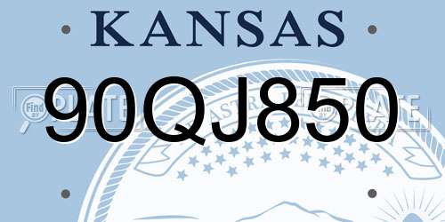 90QJ850 Kansas License Plate