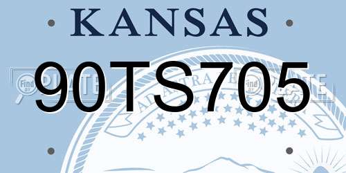 90TS705 Kansas License Plate