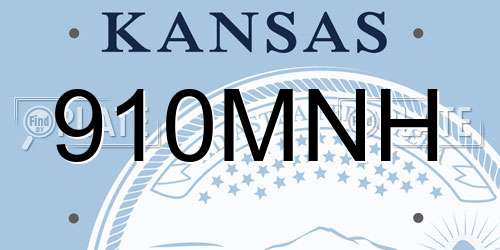 910MNH Kansas License Plate