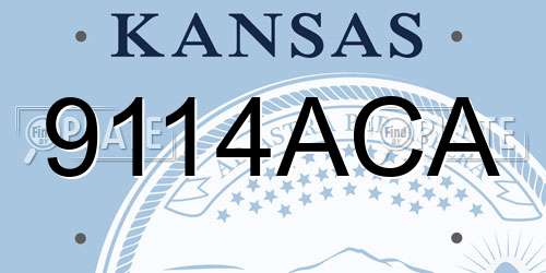 9114ACA Kansas License Plate