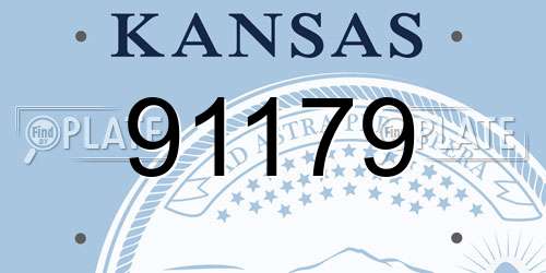 91179 Kansas License Plate
