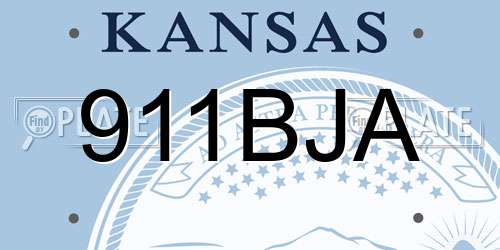 911BJA Kansas License Plate