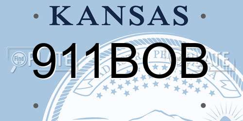 911BOB Kansas License Plate