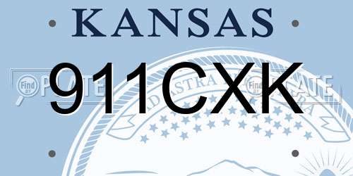911CXK Kansas License Plate