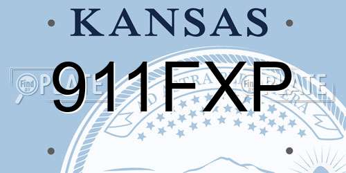 911FXP Kansas License Plate