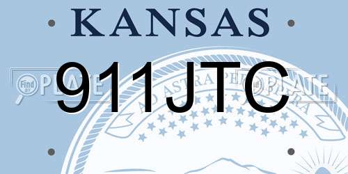 911JTC Kansas License Plate