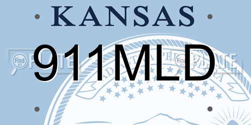 911MLD Kansas License Plate