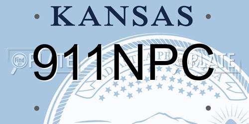911NPC Kansas License Plate