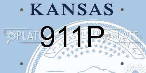 911P Kansas License Plate